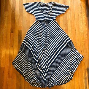 Banana Republic Striped Maxi Wrap Dress - XS